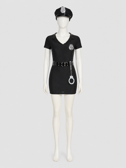 Police Officer Costume Dress S-3XL for Halloween side view