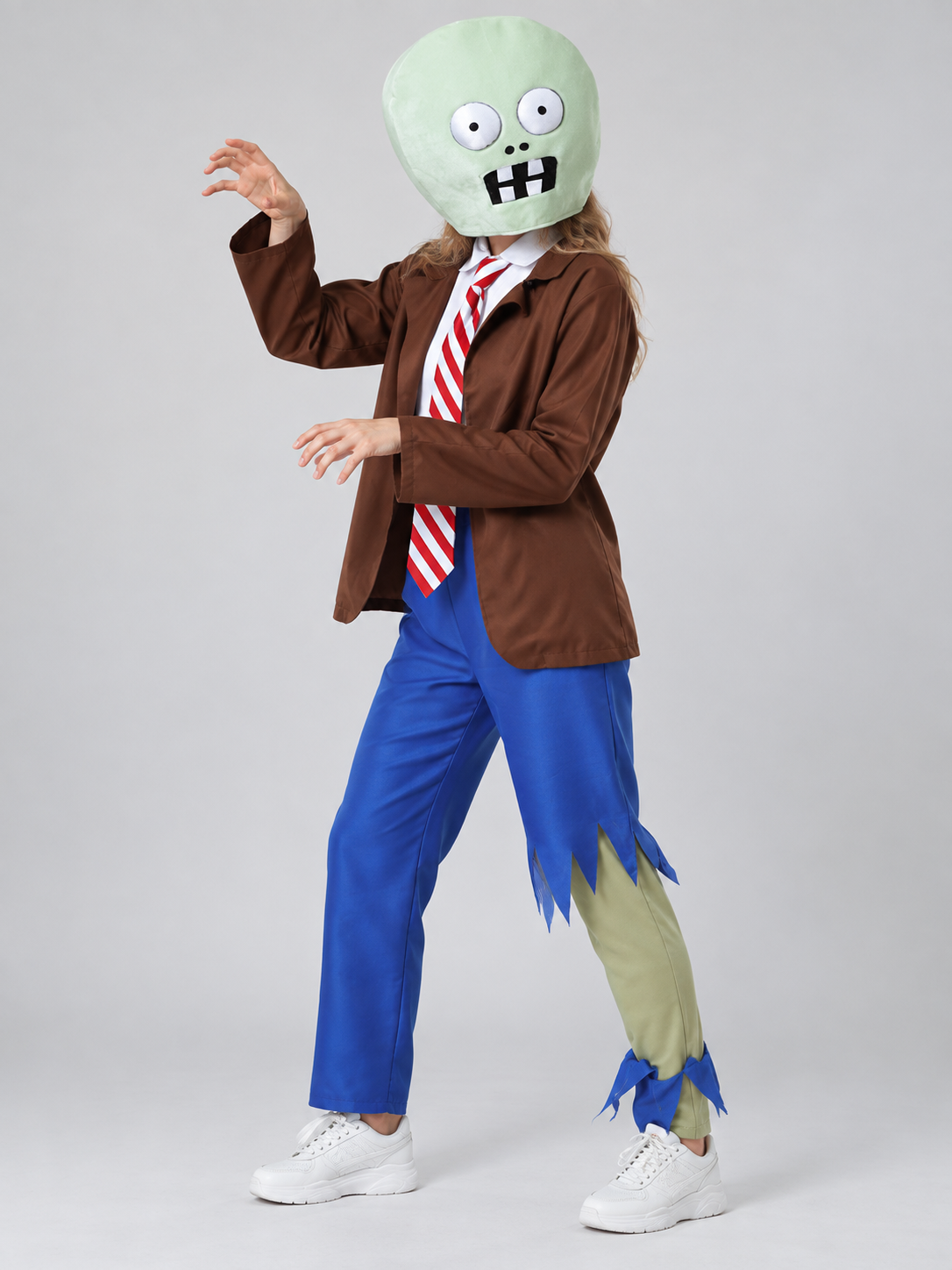 Adult Vampire Costume with Green Head Mask