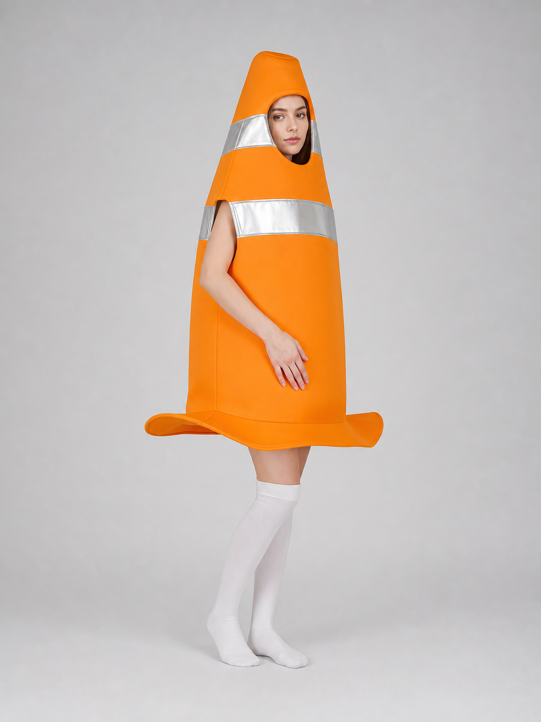 Adult Orange Traffic Cone Costume for Parties