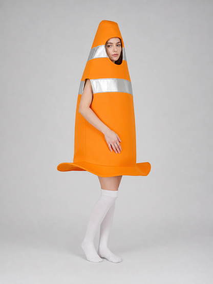 Adult Orange Traffic Cone Costume for Parties
