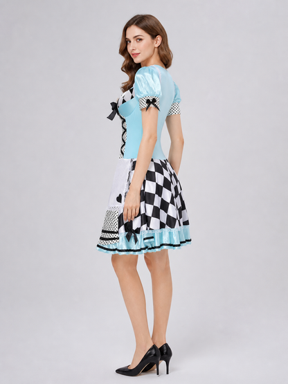 Alice Cosplay Dress with Apron and Bows