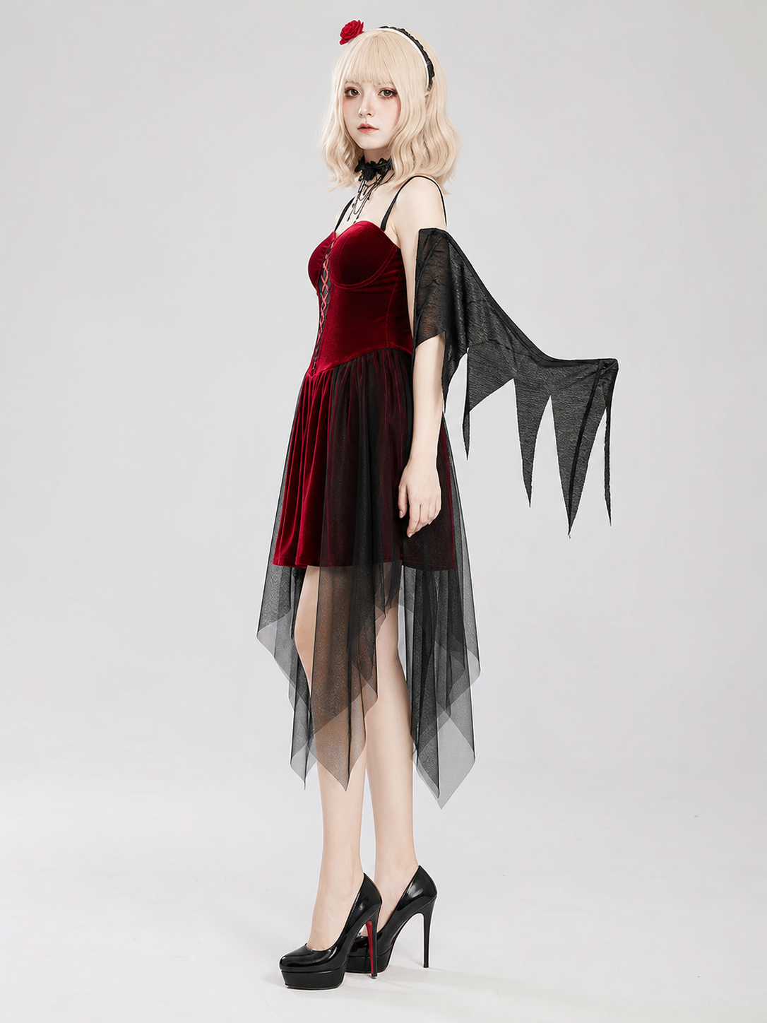 Stage cosplay costume: dress and wings