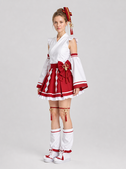 Da Qiao Yise Anime-Style Cosplay Costume Set side view