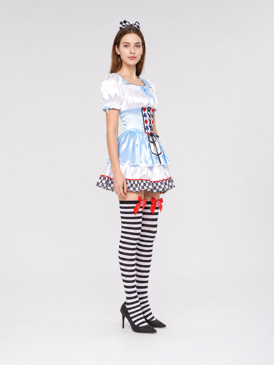 Alice's Party Dress with Bows and Lacing side view
