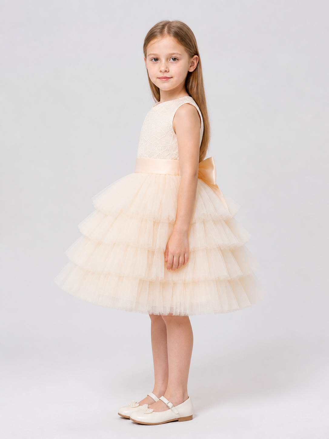 Princess Tutu Dress for a Flower Girl’s Birthday side view