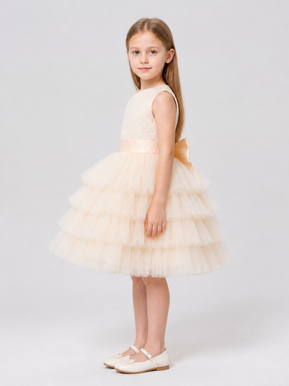 Princess Tutu Dress for a Flower Girl’s Birthday side view