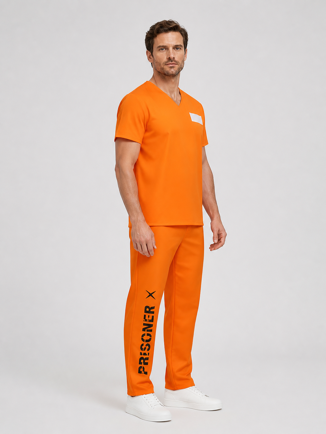 Orange Cosplay Costume, T-Shirt and Pants side view