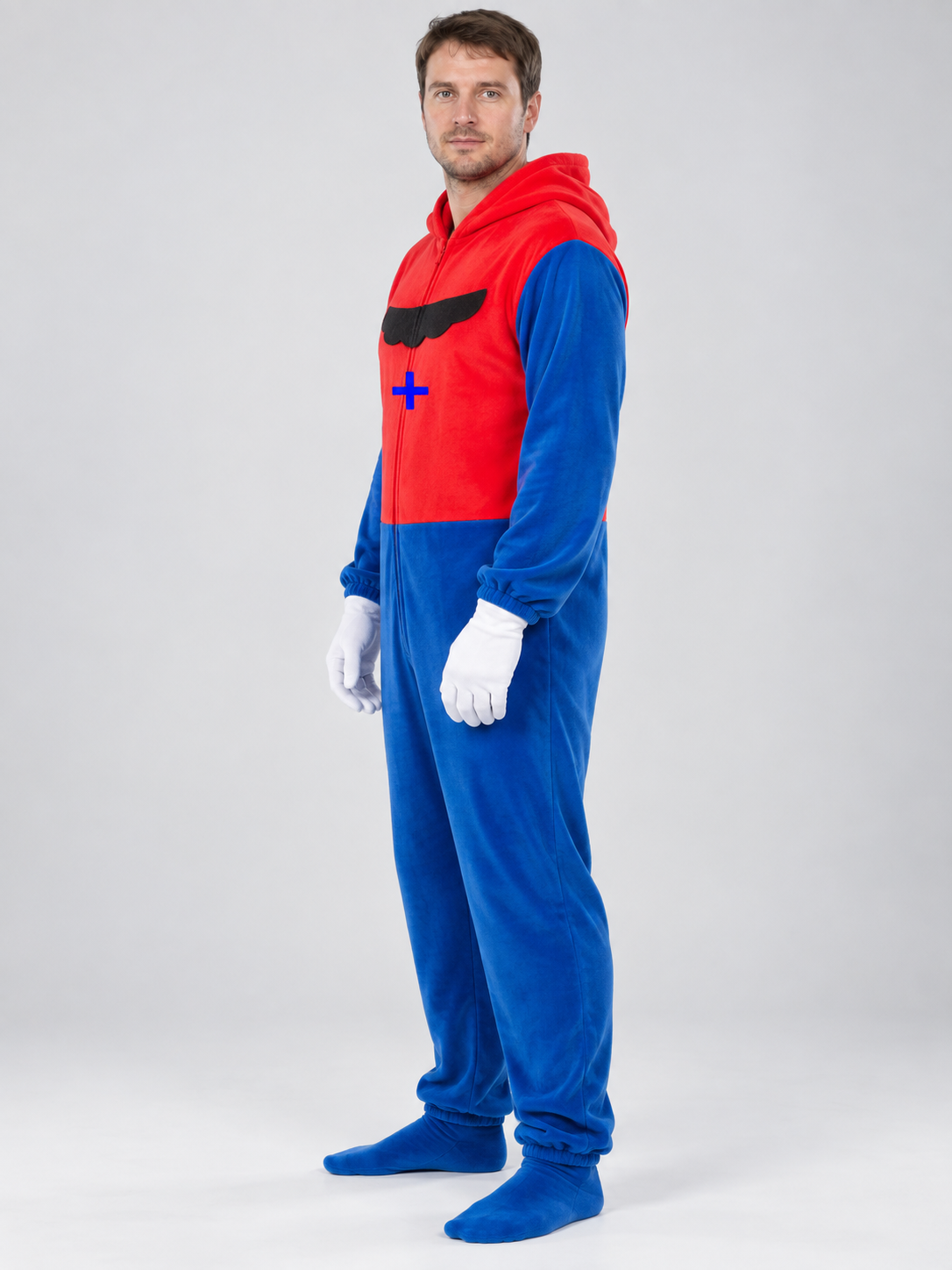 Super Mario Adult Costume with Mustache