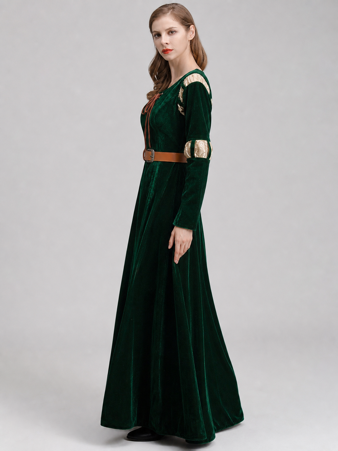 Vintage palace dress with gold decoration