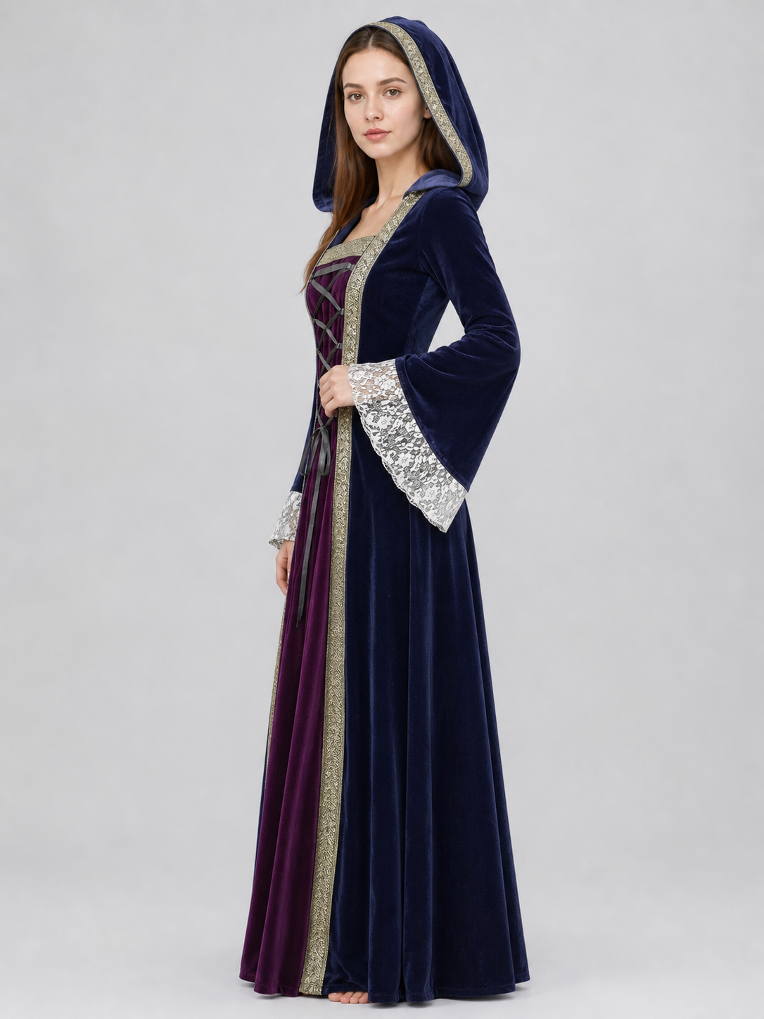 Medieval Hooded Dress, Gothic Cosplay