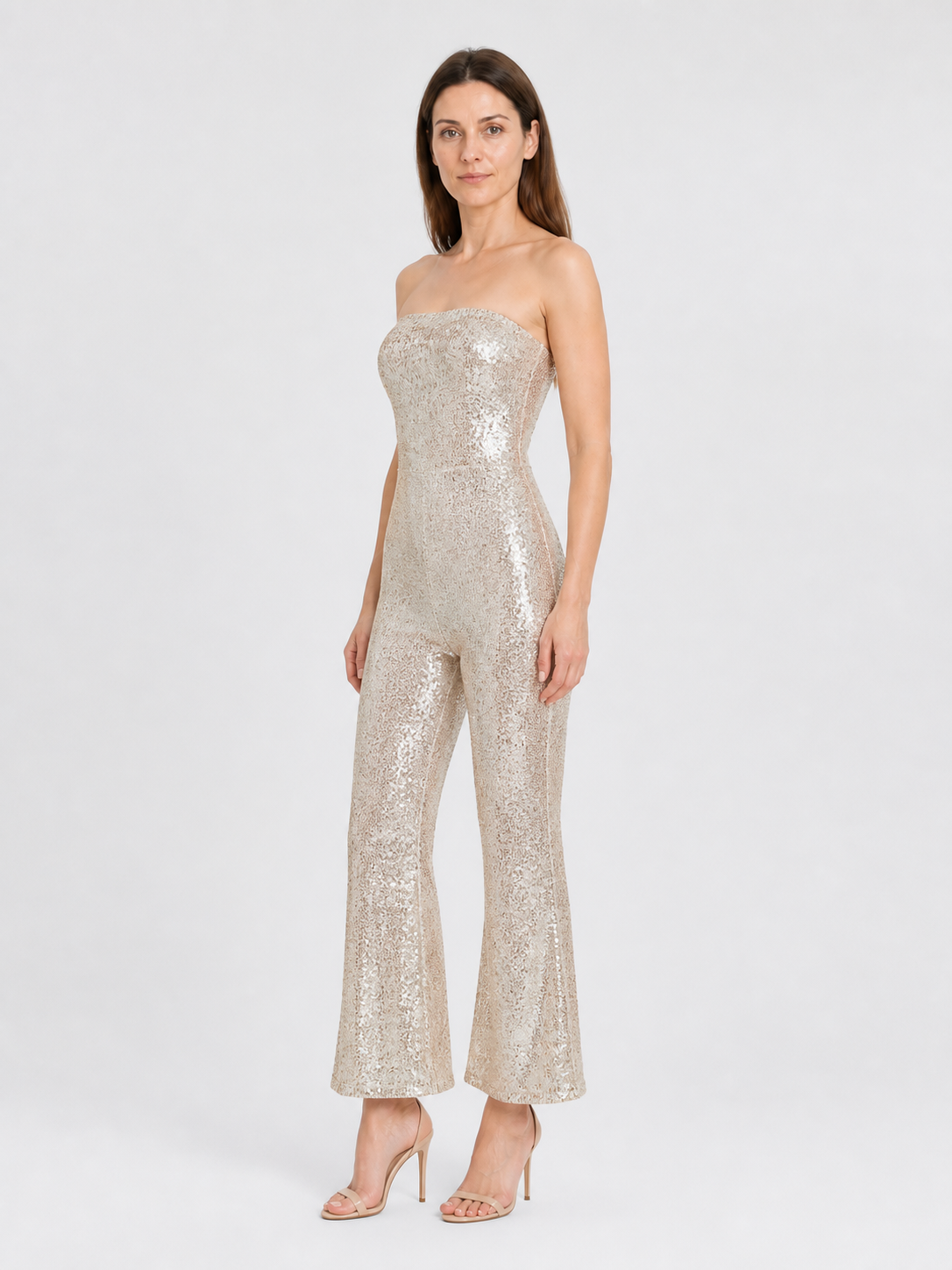 Sparkling Barbie Flare-Leg Jumpsuit for Cosplay side view