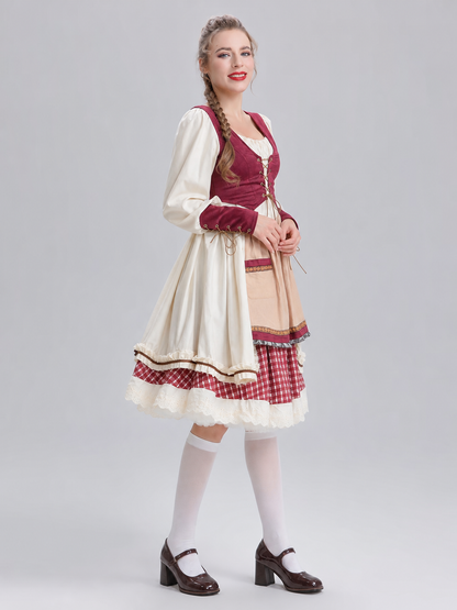 Folk-Style Stage Costume with Apron
