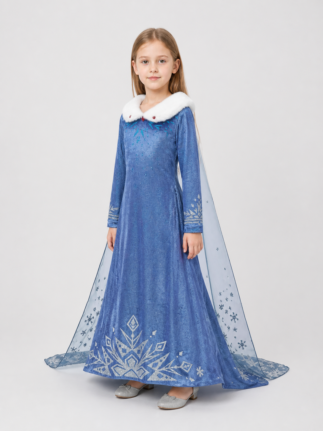 Ice Queen Costume with Cape side view