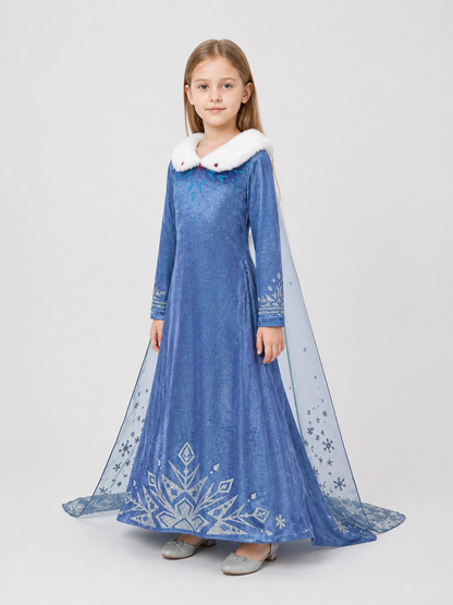 Ice Queen Costume with Cape side view
