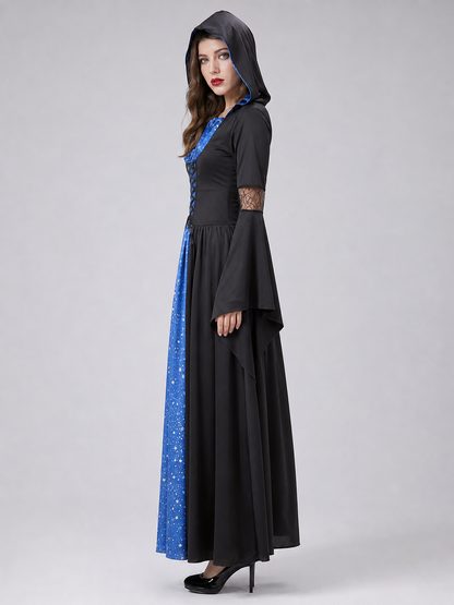 Hooded Costume Dress with Stars