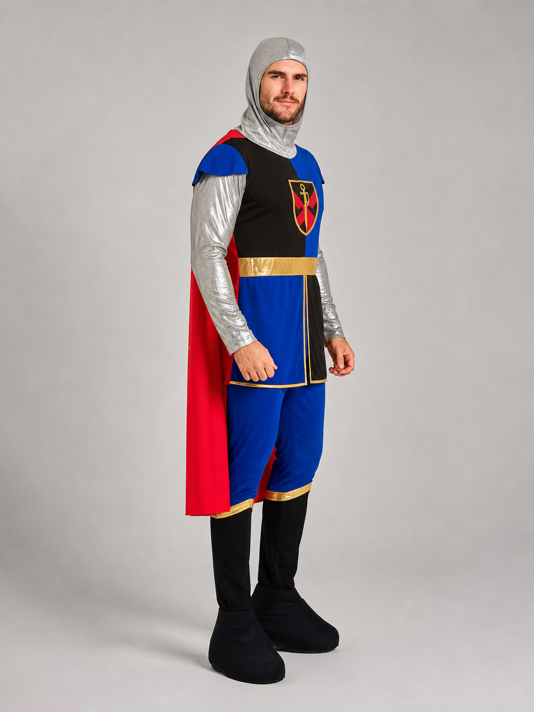 Crusader Cosplay Costume with Hood and Cloak