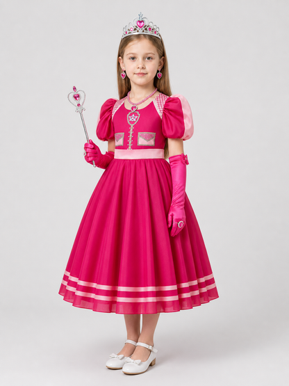 Poofy Princess Dress with Crown and Accessories side view