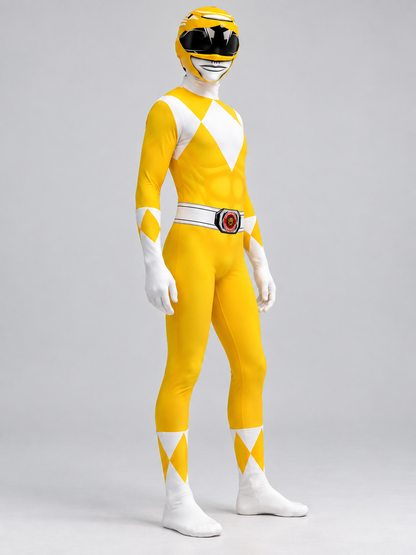Yellow Superhero Costume for Kids and Adults