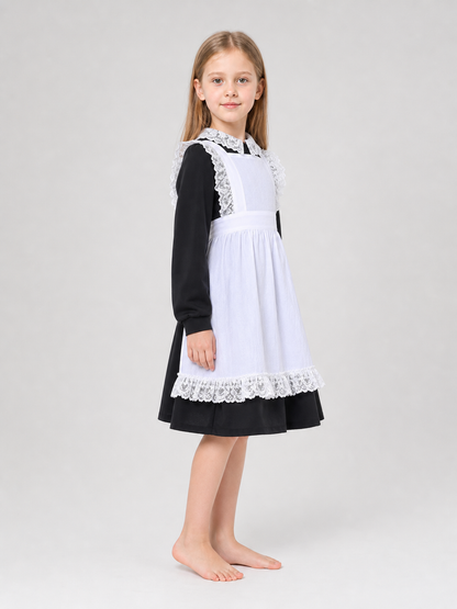 Black and White Maid Costume with Apron