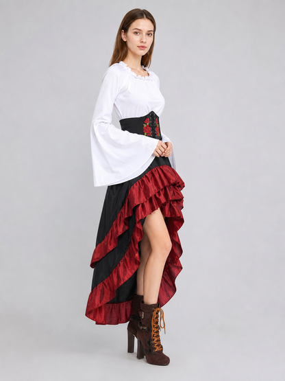 Victorian-style carnival costume with corset