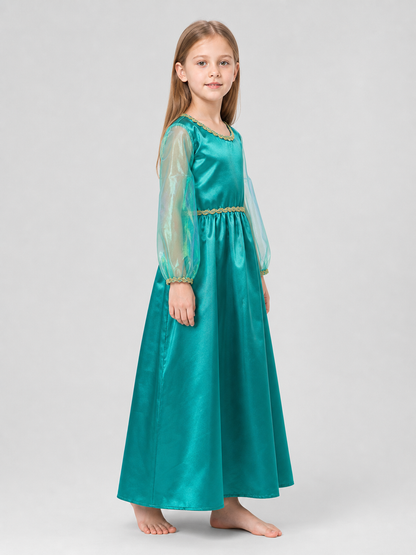 Green fairy-elf costume with wings and headband