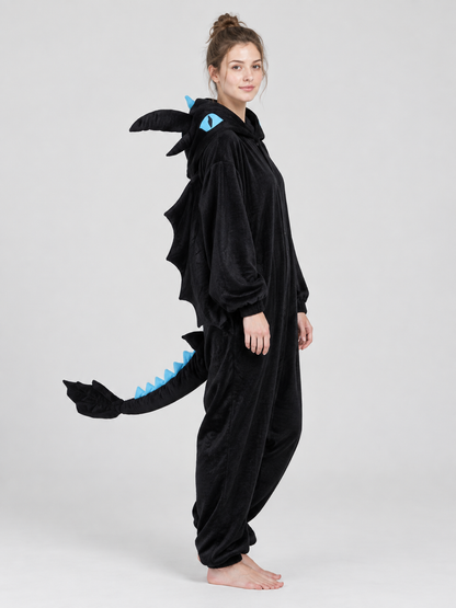 Dragon Hooded Kigurumi Pajama with Horns