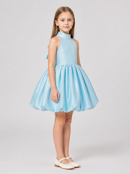 Full Festive Dress with Lace Back and Bow