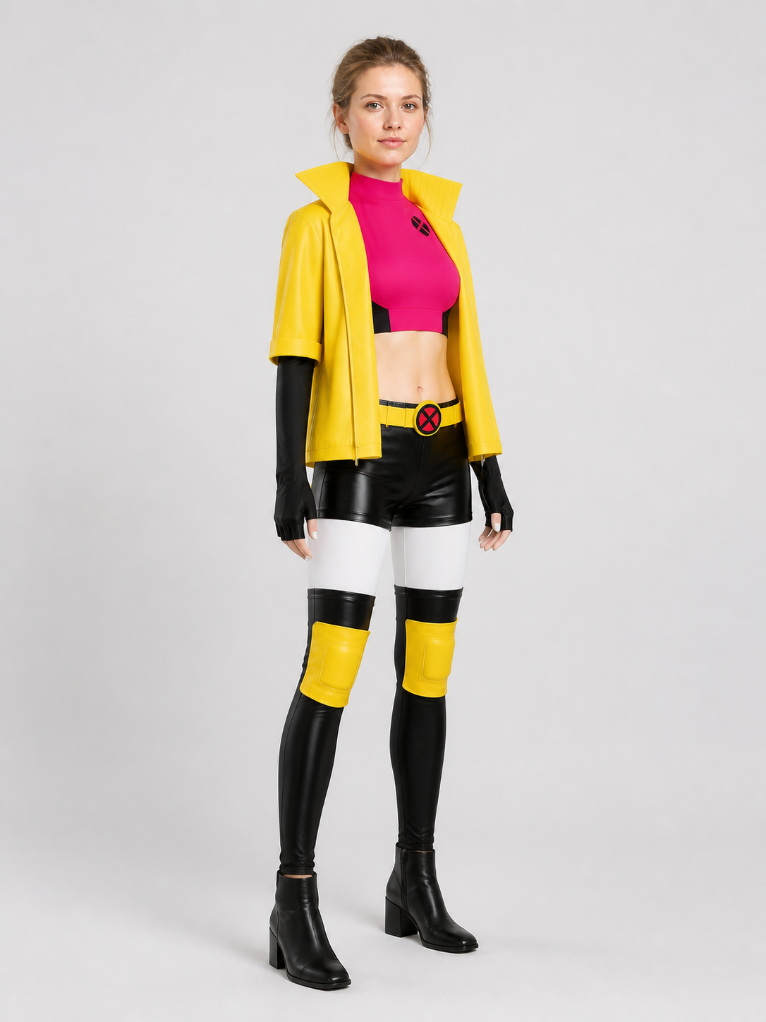 Li Qianhuan “X-Men” Cosplay Costume, Yellow Cape side view