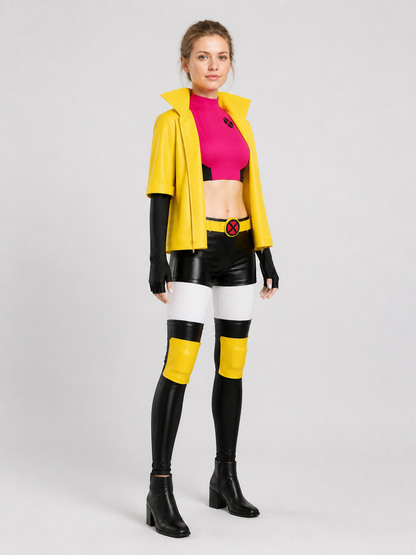 Li Qianhuan “X-Men” Cosplay Costume, Yellow Cape side view