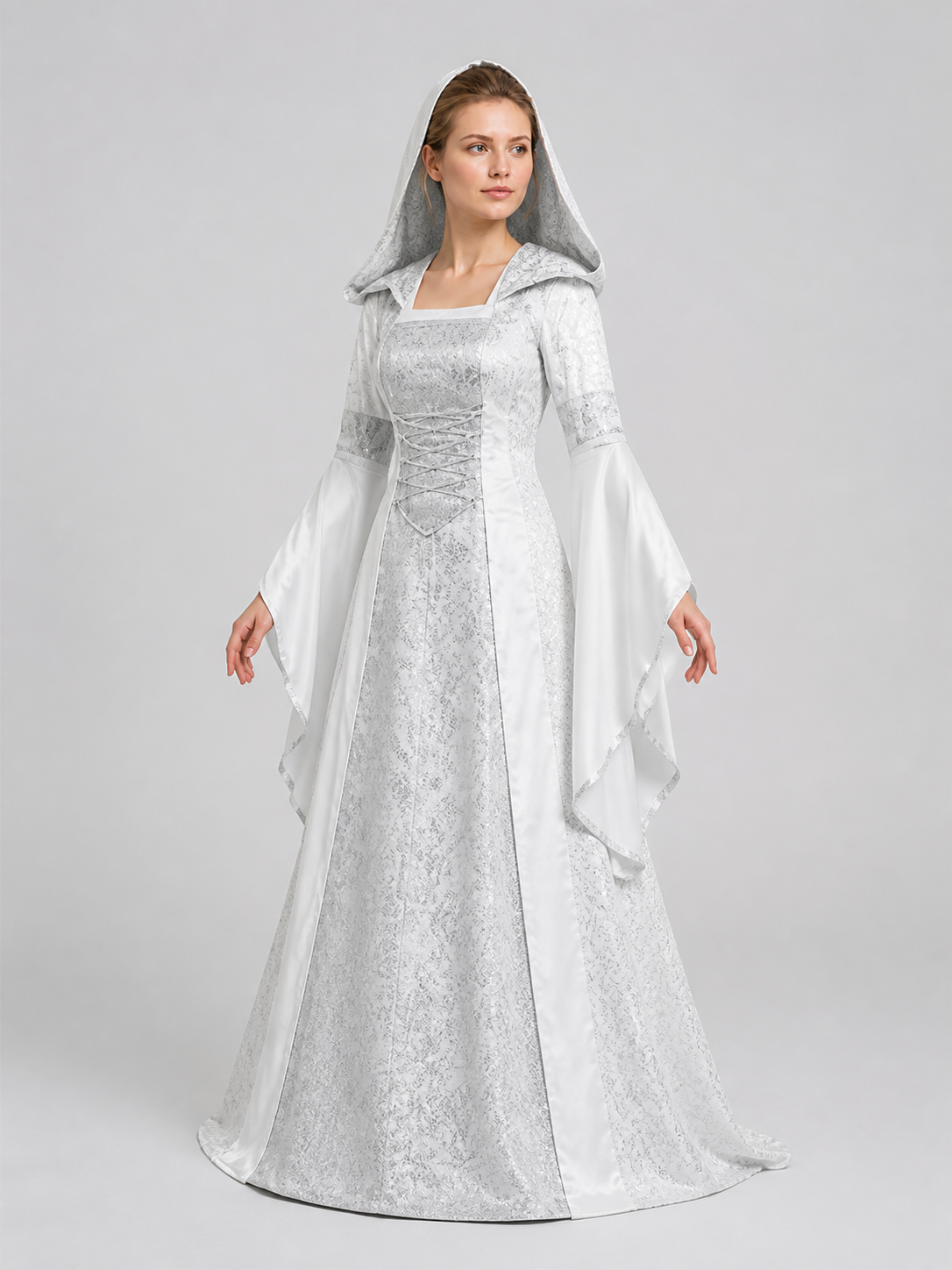 Long Hooded Dress, Medieval Cosplay