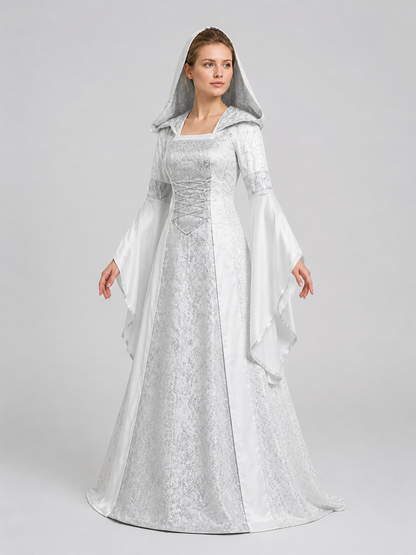 Long Hooded Dress, Medieval Cosplay