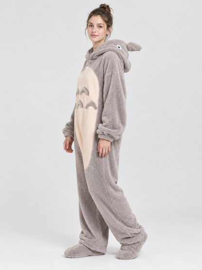 Hooded Home Jumpsuit Pajama with Ears