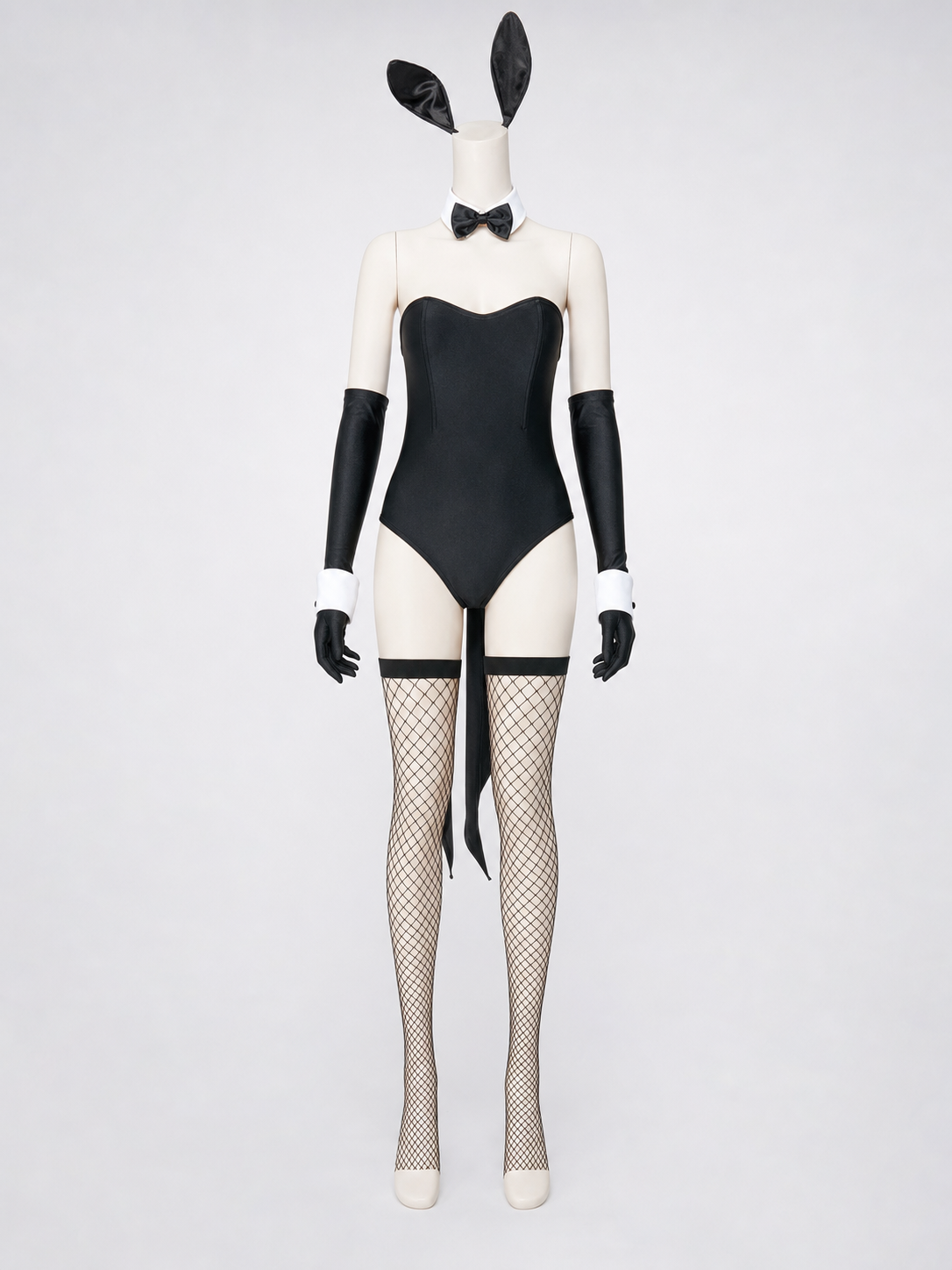 Bunny Costume with Ears, Bows, and Gloves
