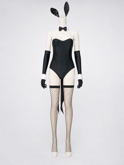 Bunny Costume with Ears, Bows, and Gloves