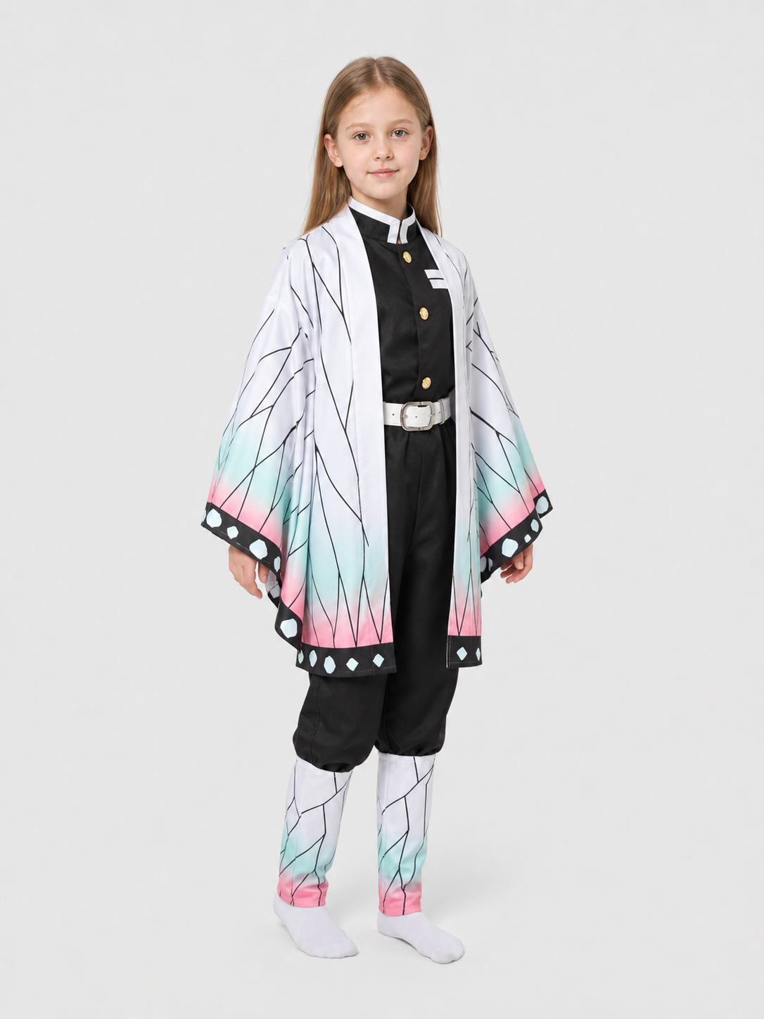 Shinobu Kocho Cosplay Costume, Cape Set side view