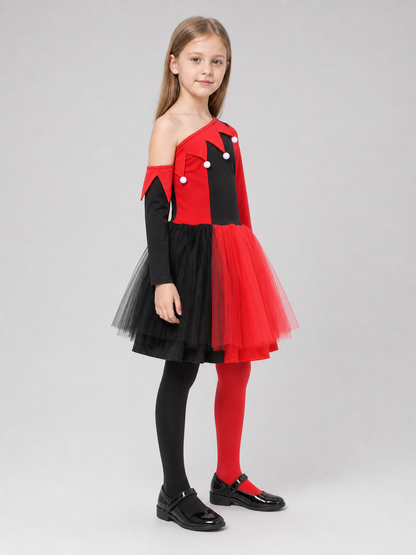 Jester Costume with Mask and Headband