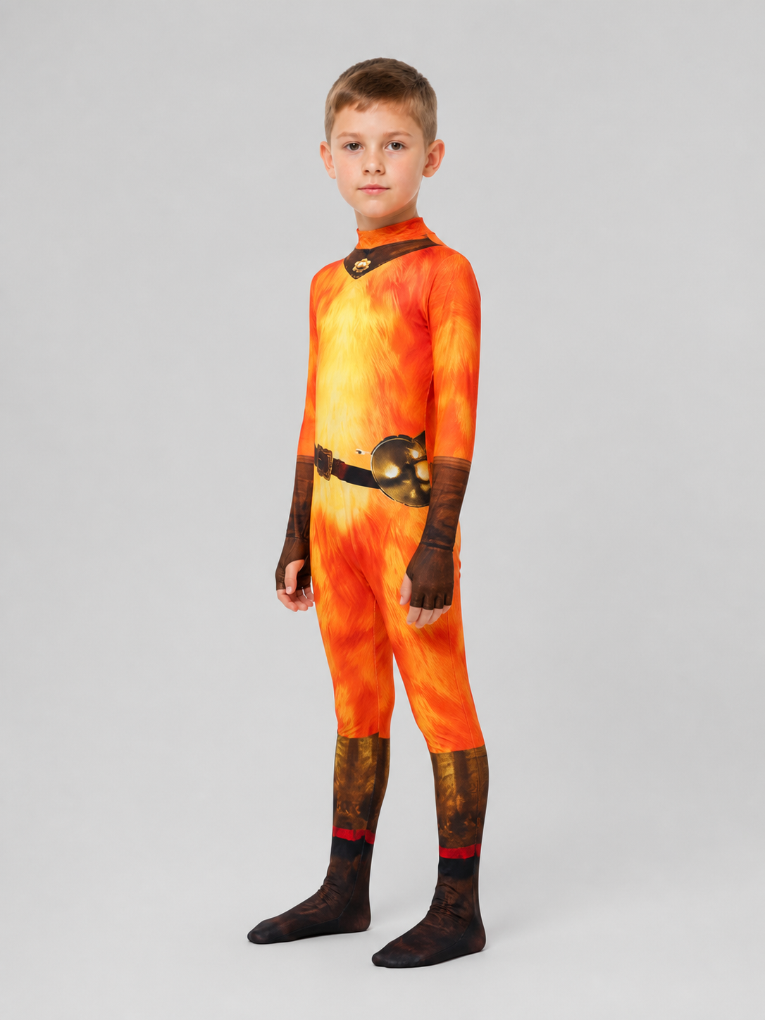 Puss in Boots Costume, One-Piece Jumpsuit side view