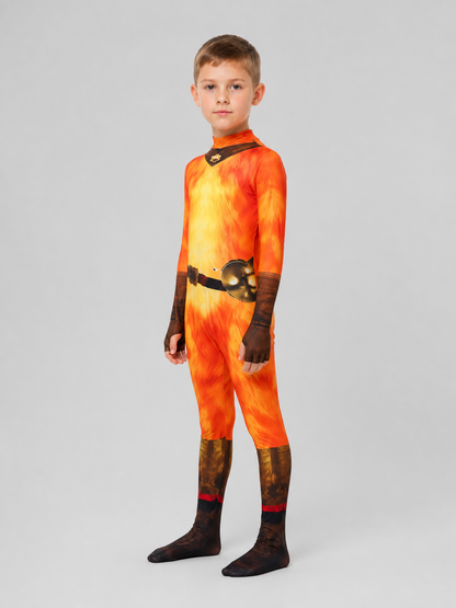 Puss in Boots Costume, One-Piece Jumpsuit side view