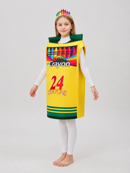 Colorful Crayon Cosplay Costume with Headband