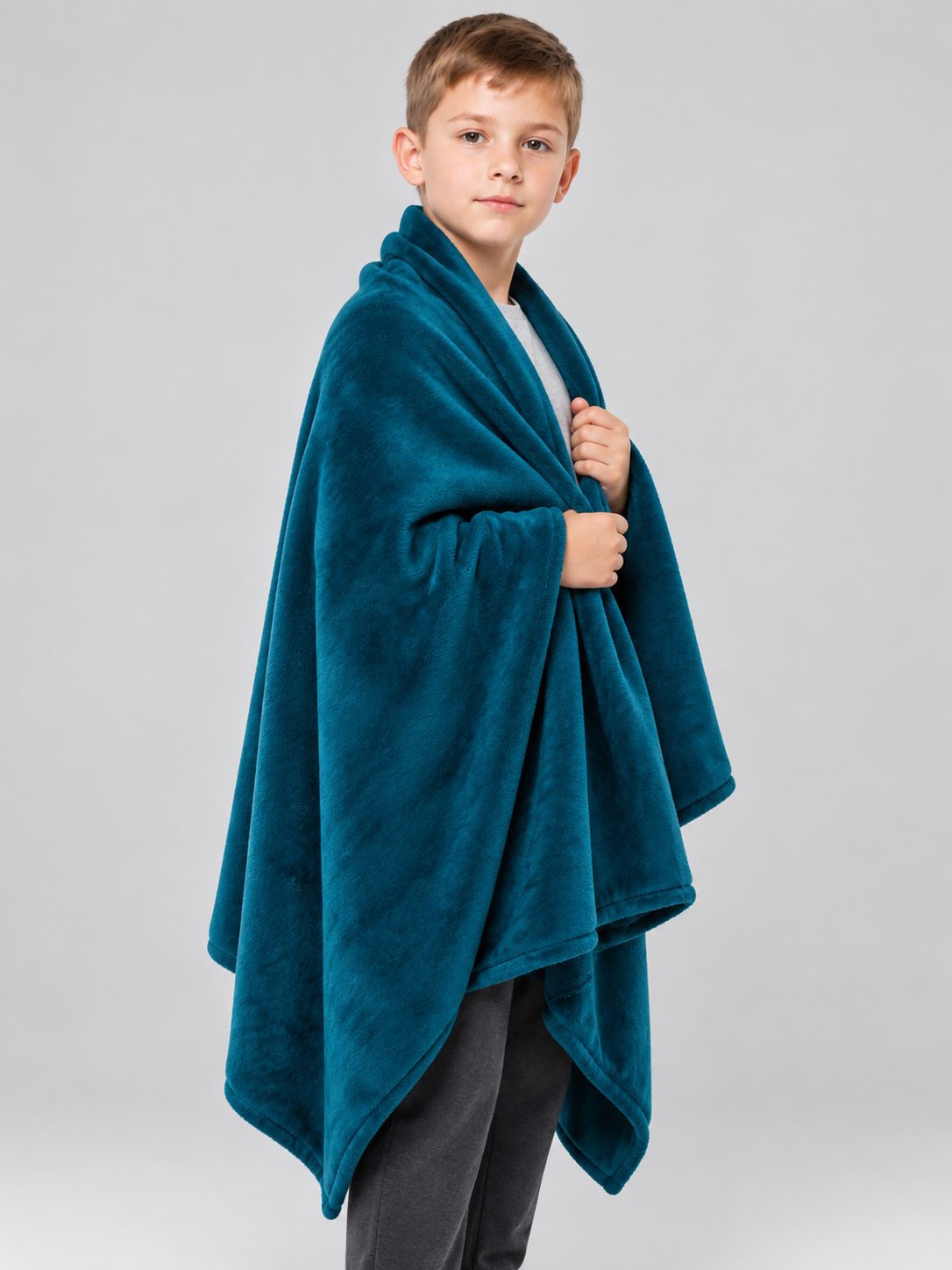 Fleece Blanket Dark Blue Reversible Soft