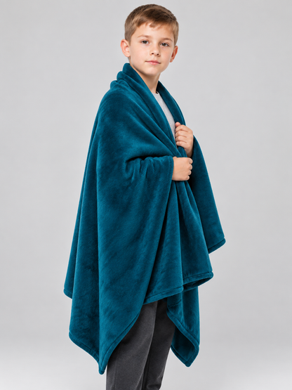 Fleece Blanket Dark Blue Reversible Soft