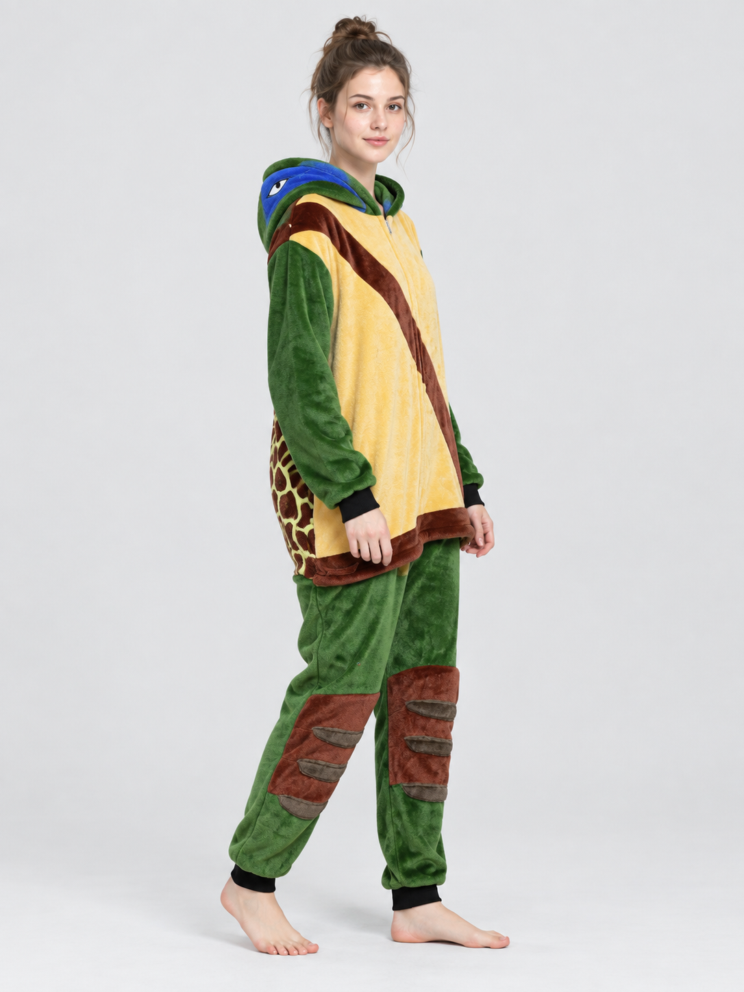 Dragon one-piece pajama with hood and zipper
