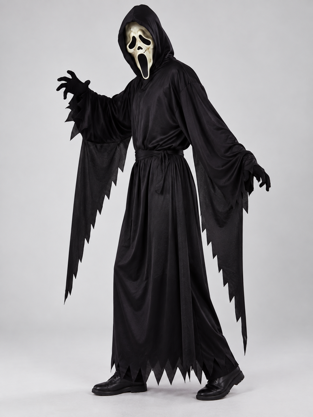 Halloween Carnival Costume: Black Hooded Robe