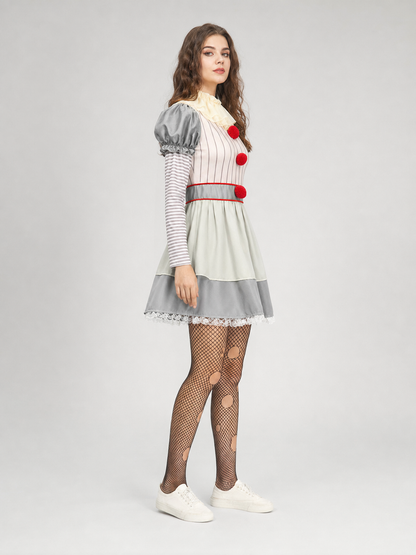 Clown Costume Dress for Halloween and Carnival