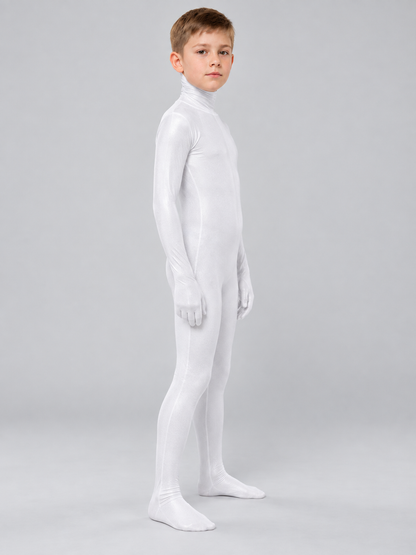 White Polyester Invisibility Costume with Long Sleeves