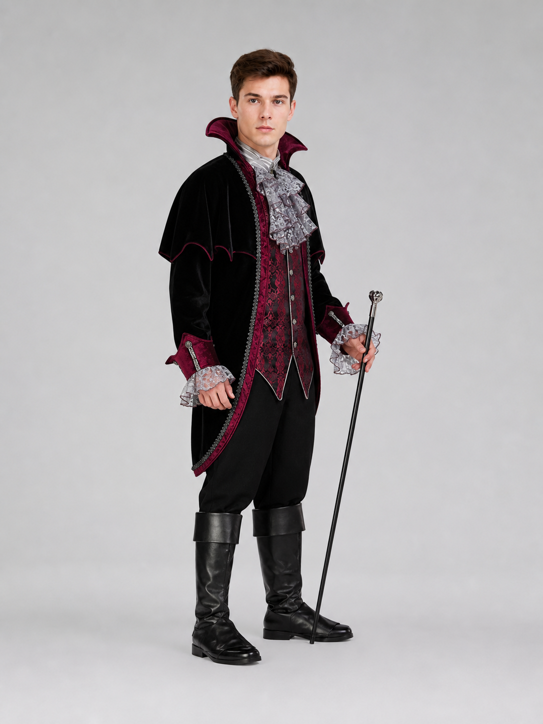 Gothic-Style Vampire Costume for Halloween