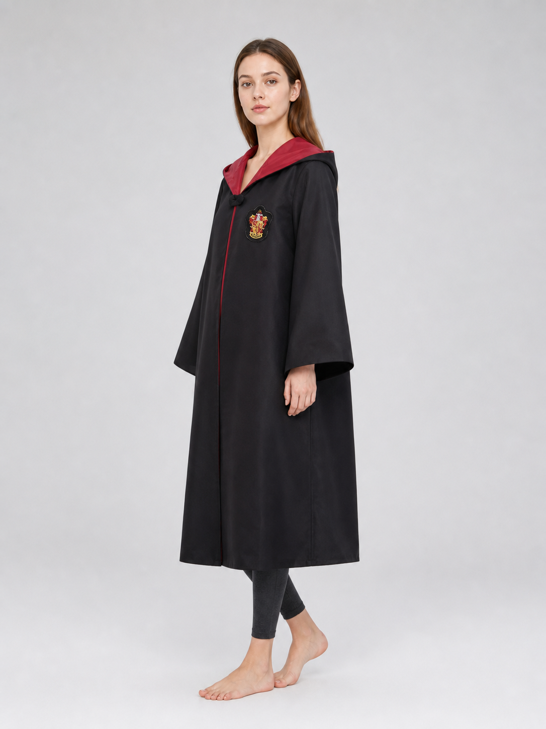 Hooded cosplay robe, tie included