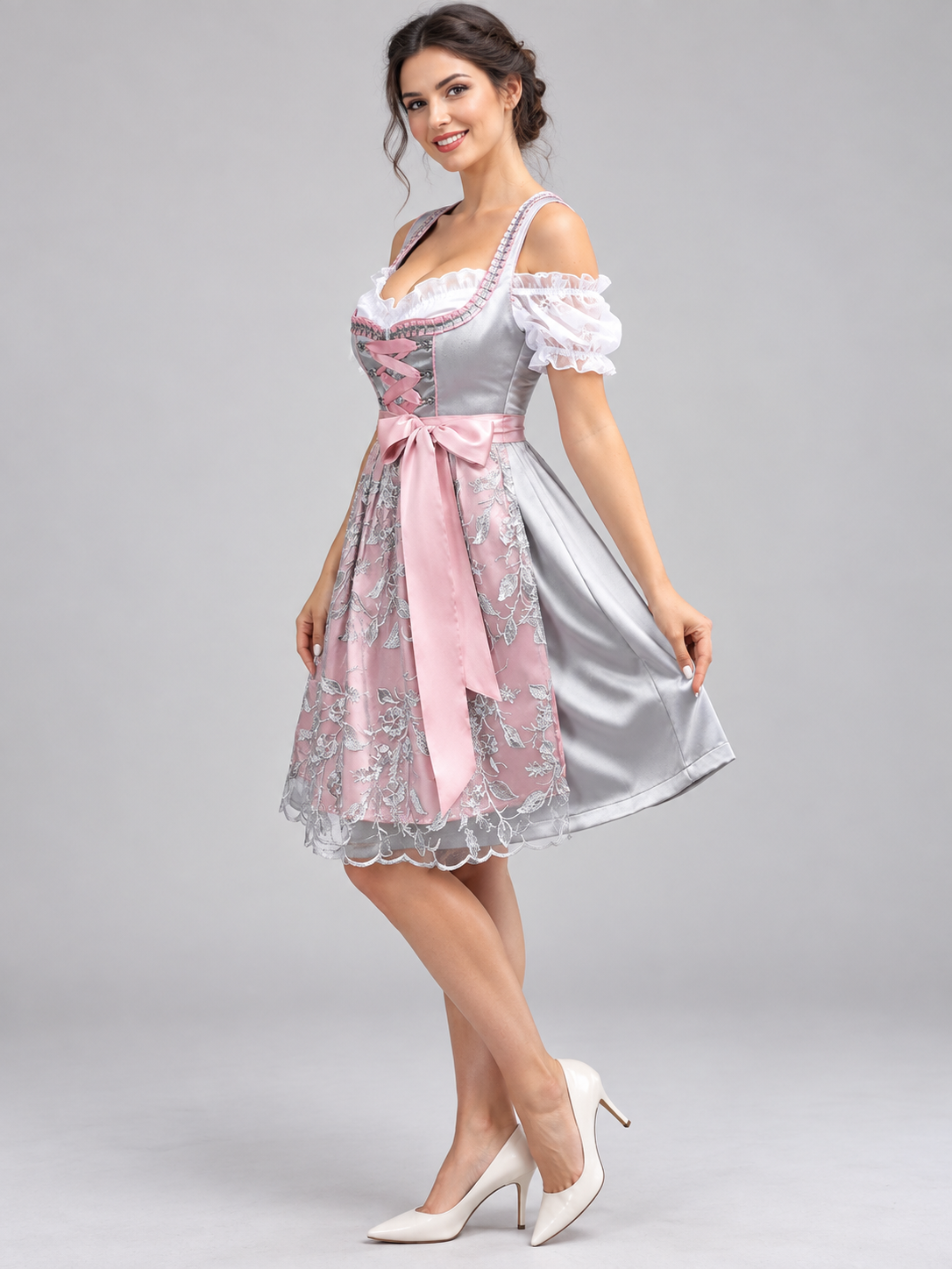 Tracht-Style Costume for Beer Festival with Corset