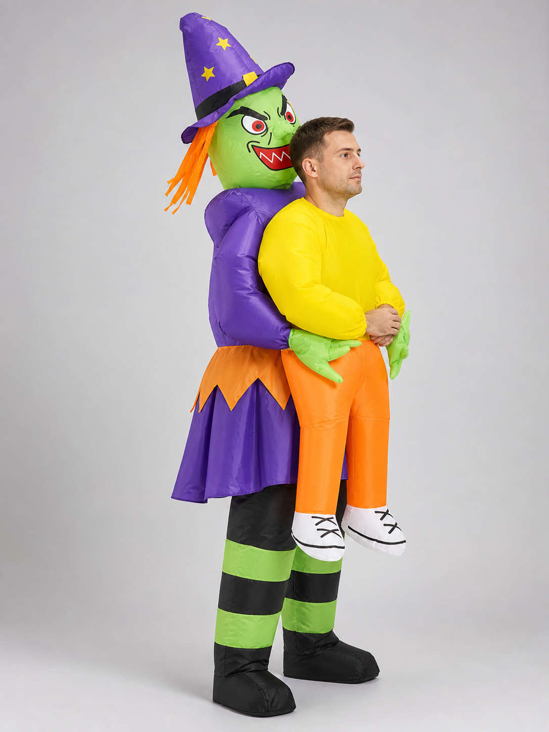 Inflatable Witch Costume with USB Fan