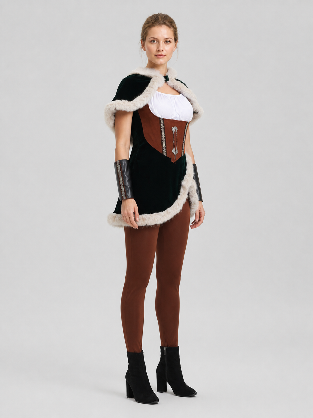 Medieval Viking Costume for Halloween and Christmas side view